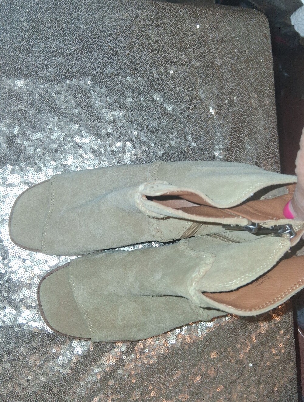 New Withput The Box Lucky Brand Peep Toe Wedges Size 8m